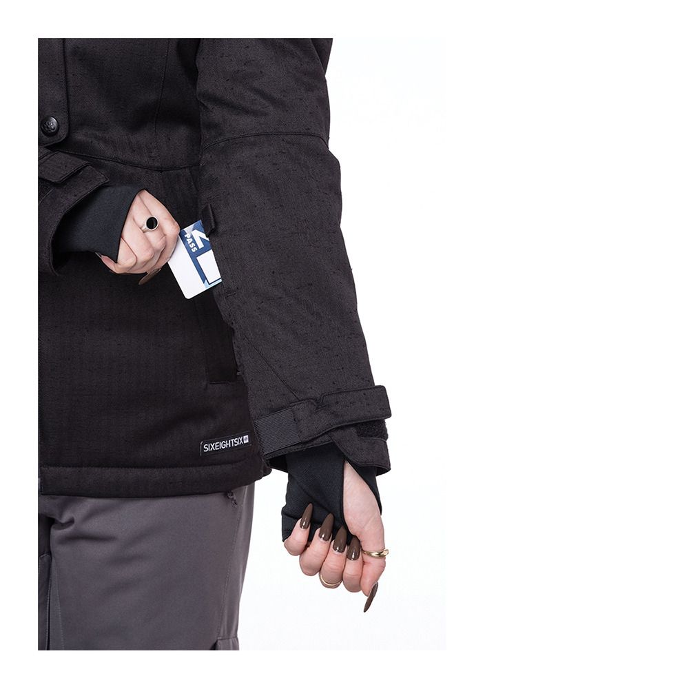 686 RUMOR - Veste ski Femme black slub