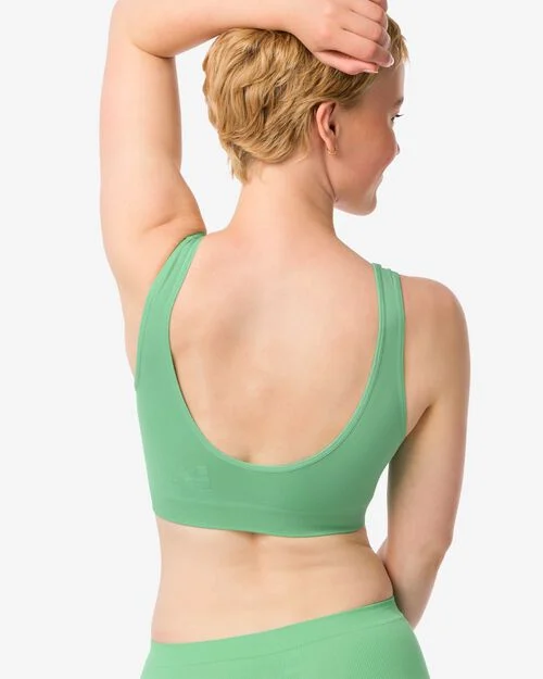 brassière préformée sans couture sans armatures vert