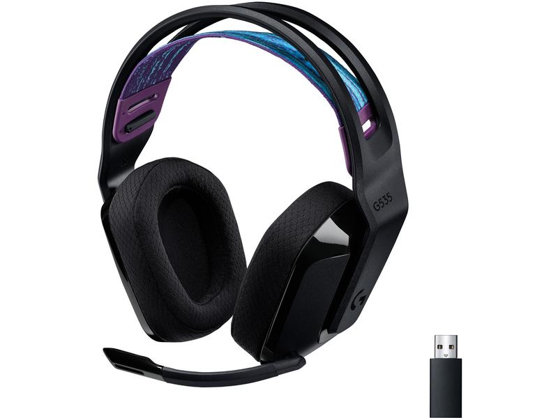 Logitech Headset G535 Lightspeed Schwarz Komfortables, kabelloses Gaming-Headset für PC und PlayStation