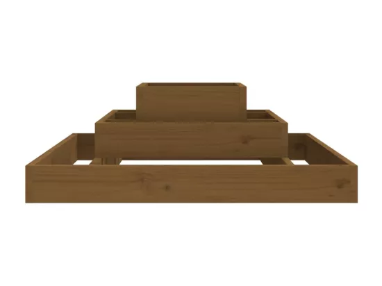 Jardinière bac lit surélevé bois marron 80 x 80 x 27 cm 02_0037904