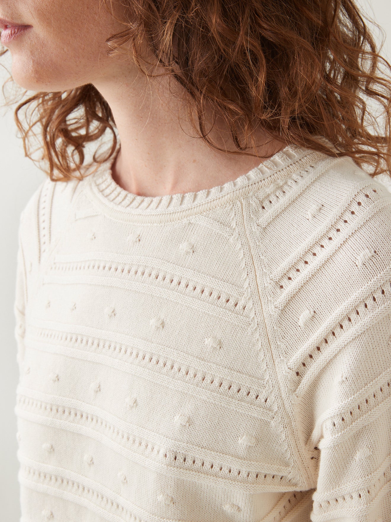 Pull plumetis pois femme coton et cachemire