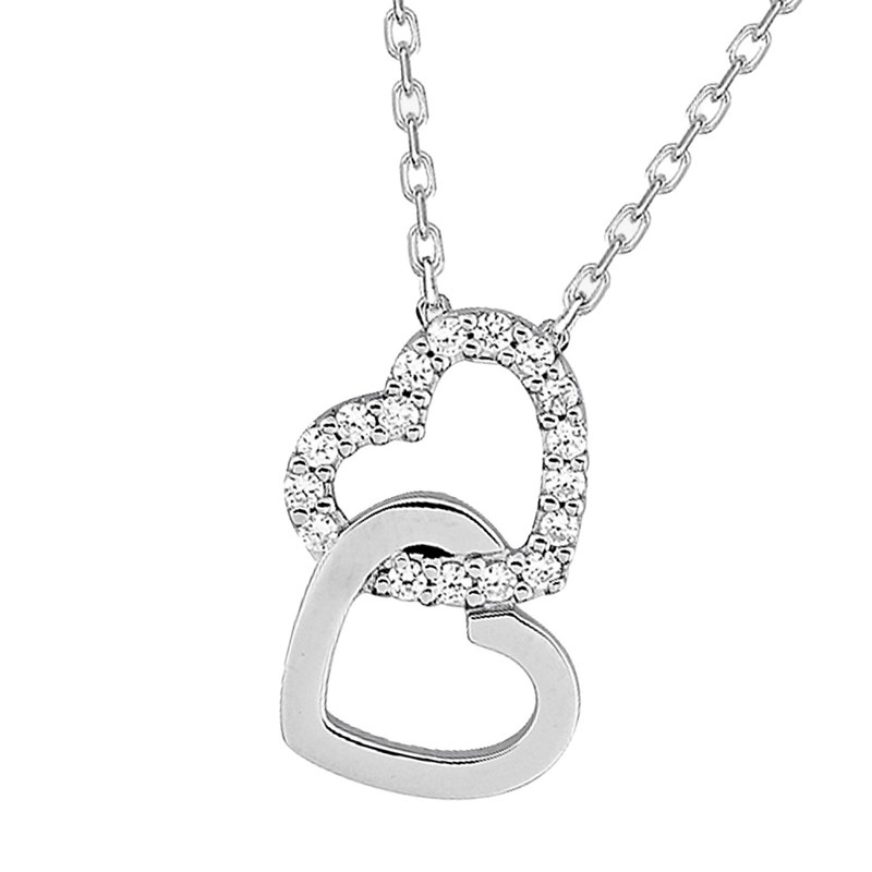 Collier coeur Femme - Argent 925 - Longueur : 42 cm
