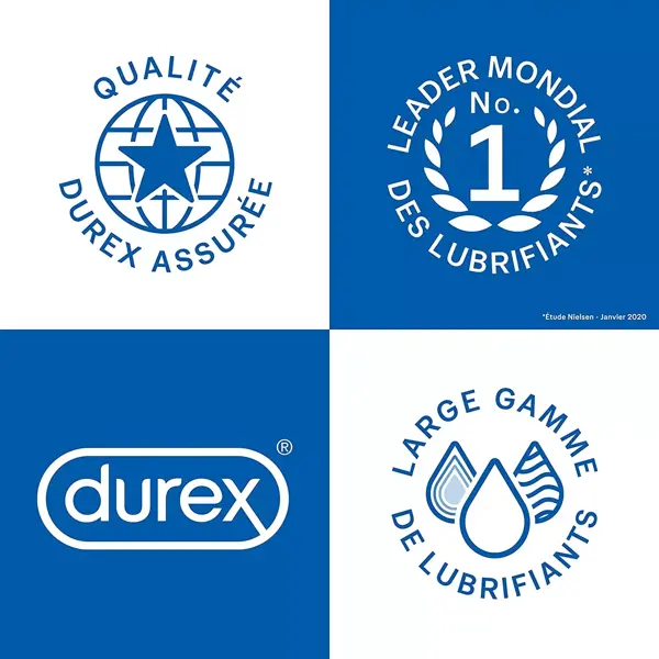 Kit Durex com 2 géis lubrificantes íntimos + 1 gel estimulante com aquecimento 100ml + 1 gel íntimo Sensitive 50ml