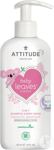 Attitude Baby Leaves 2En1 Shampoing Sans Fragrance Flacon-Pompe 473ml