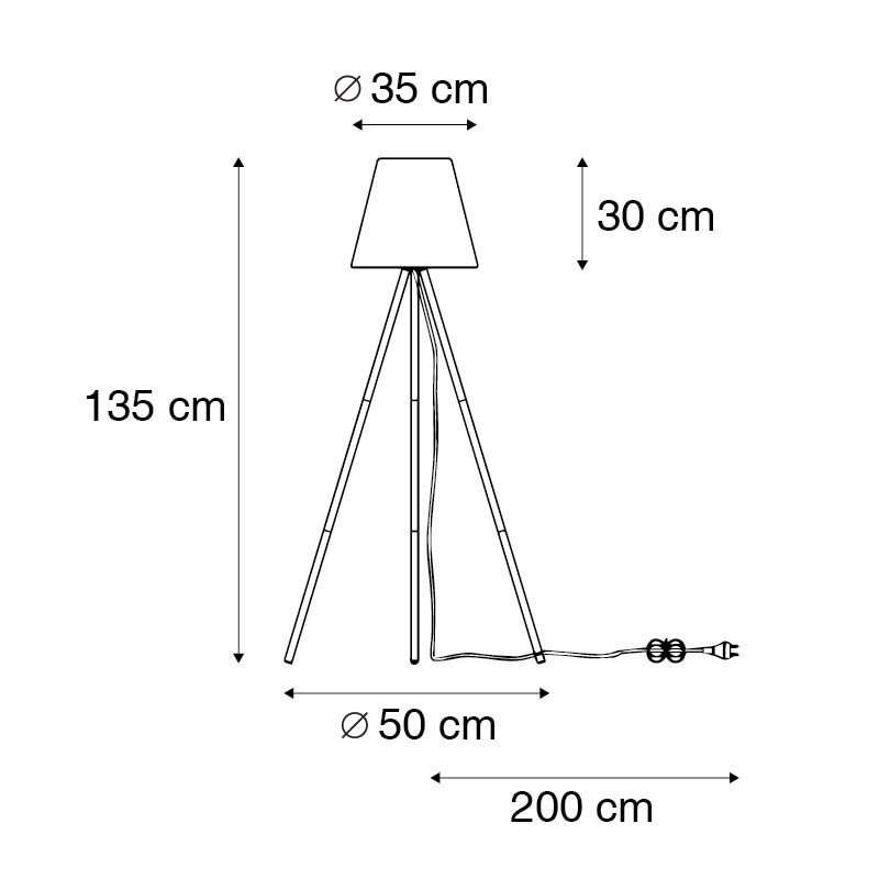 Moderne buitenlamp, zwart met witte kap, IP65 - Virginia