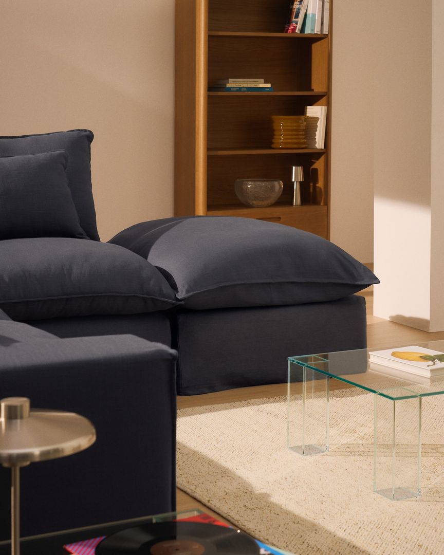 Kave Home   Anarela 3-Zitsbank + Hocker
