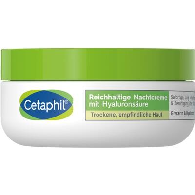 CETAPHIL Reichhaltige Nachtcreme Creme mit Hyaluronsäure Topf 48 ml