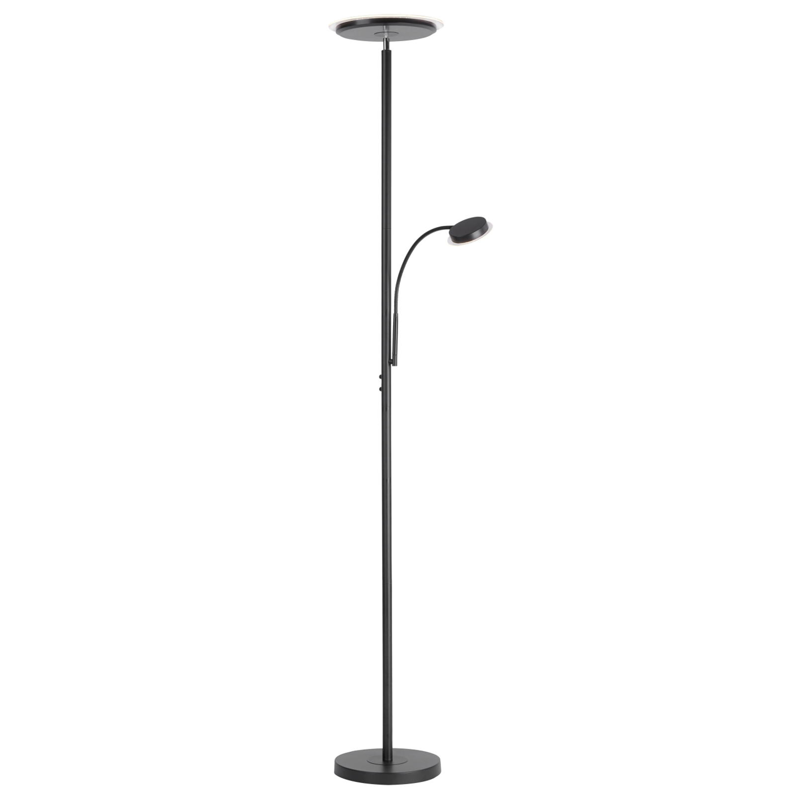 LED-Stehleuchte - schwarz - dimmbar - 2-flammig - 193 cm