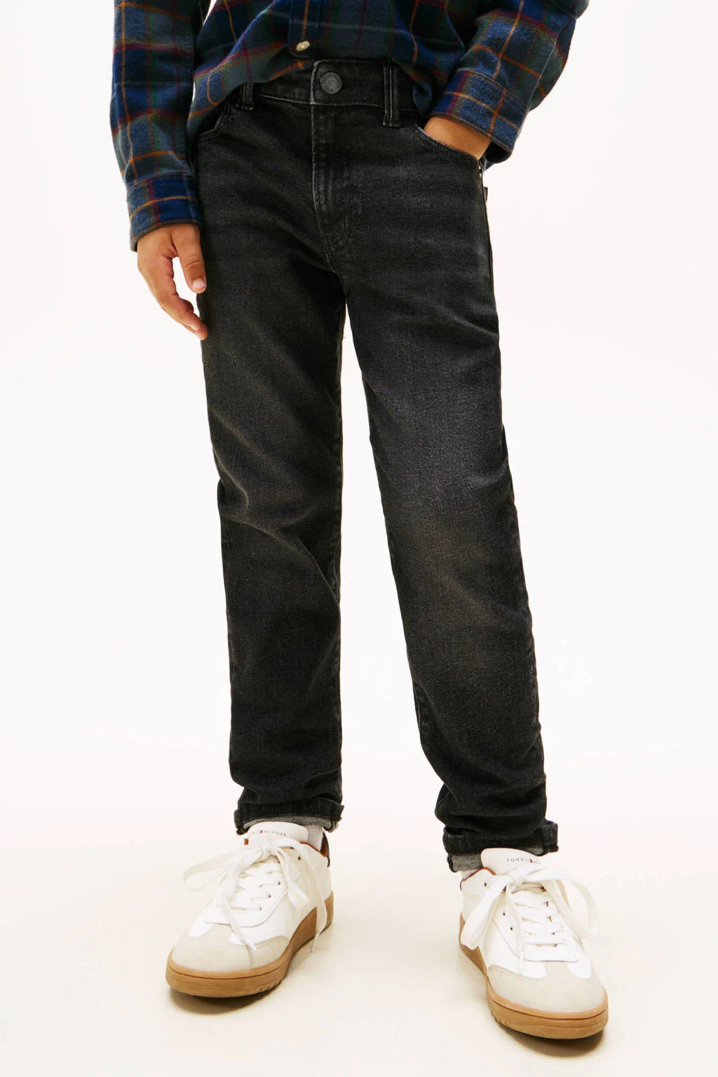 Tommy Hilfiger waist straight leg jeans black denim