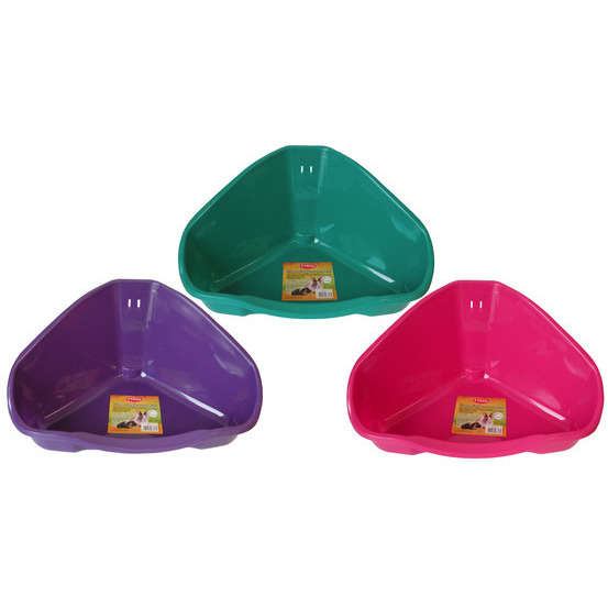 Toilette d'angle pour rongeurs : L34xl19 cm