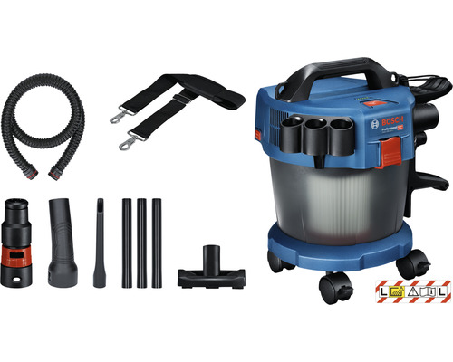 Bosch Professional GAS 18V-10 L accustofzuiger, L-klasse, inclusief 1 x slang (1,6 m) en 3-delige zuigbuisset, zonder accu en oplader.
