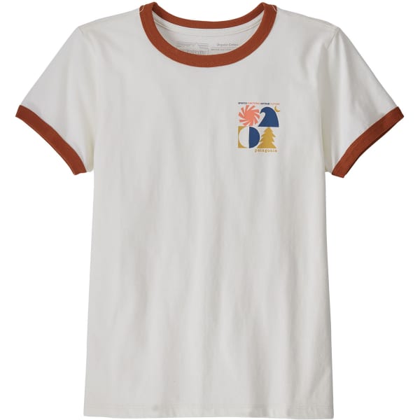 T-shirt PATAGONIA W'S SPIRITED SEASONS ORGANIC RINGER TEE BIRCH WHITE