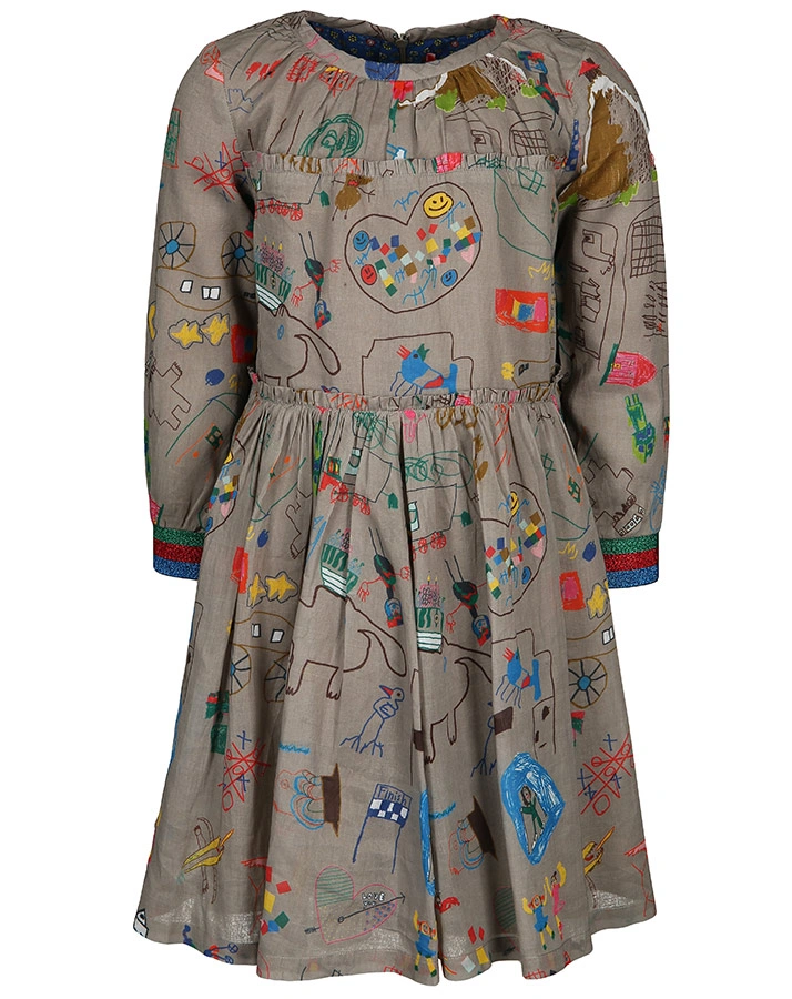 Kleid DRAAD JOLIE in braun/bunt