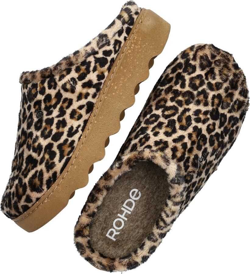 Rohde Dames Pantoffel Muil 6102-18 Panterprint