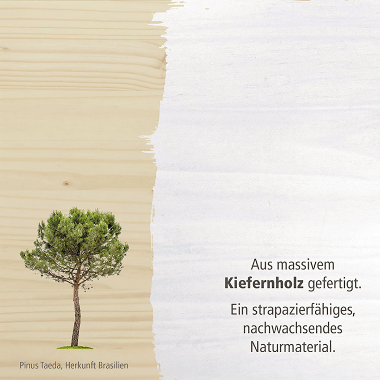 Ausziehbett Paulino aus Massivholz