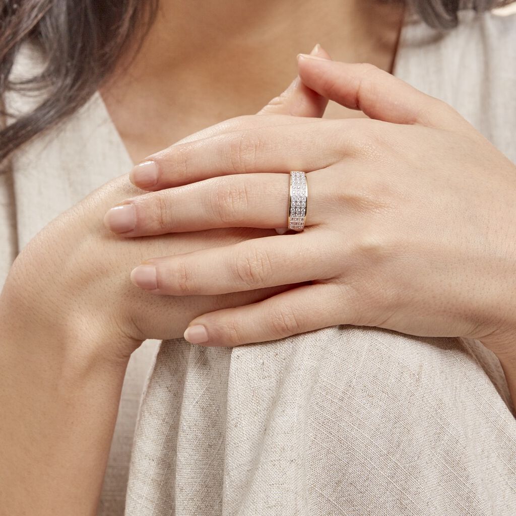 Bague Morjana Or Jaune Oxyde De Zirconium