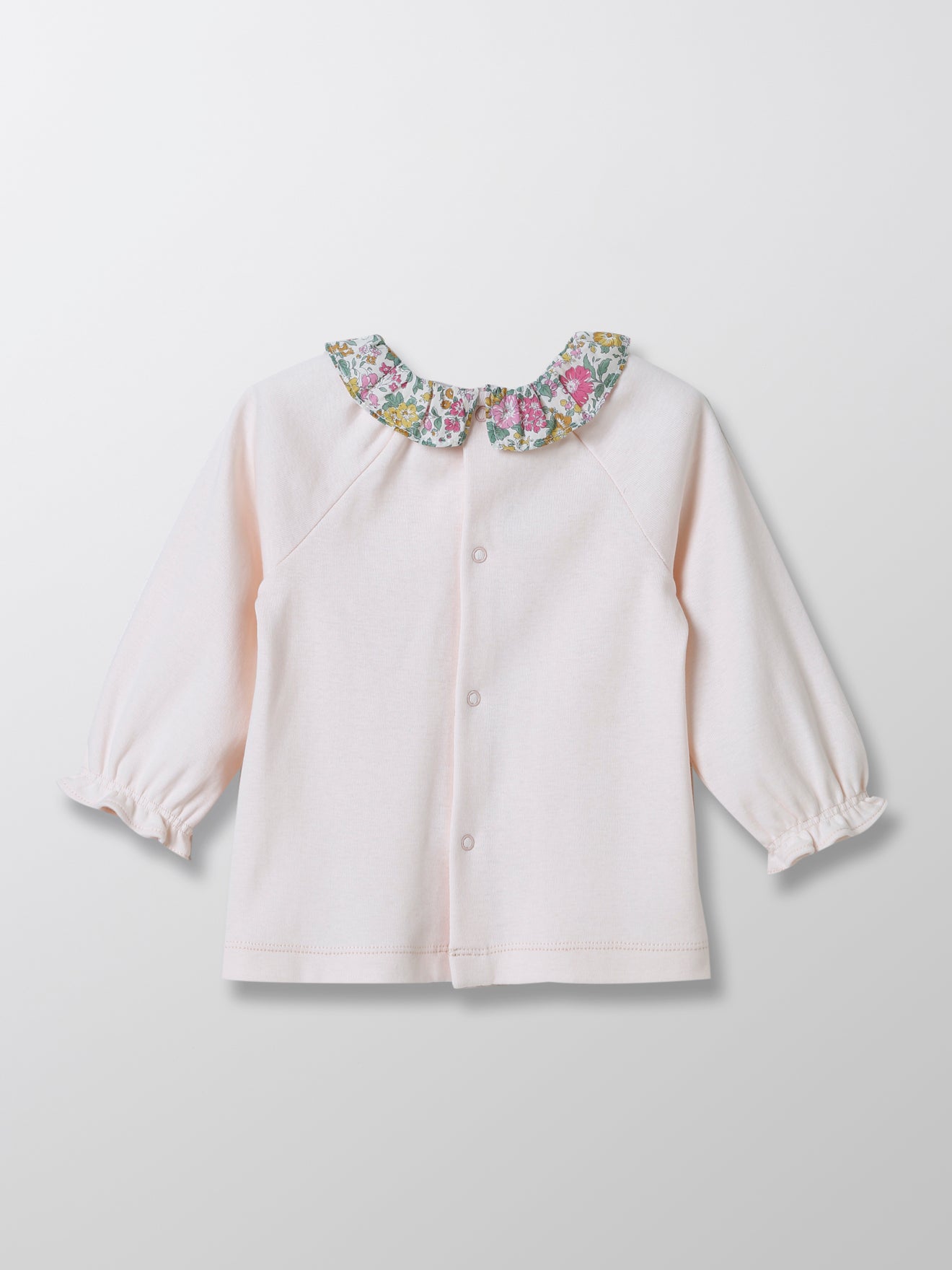 T-shirt col en tissu Liberty Bébé - Coton bio