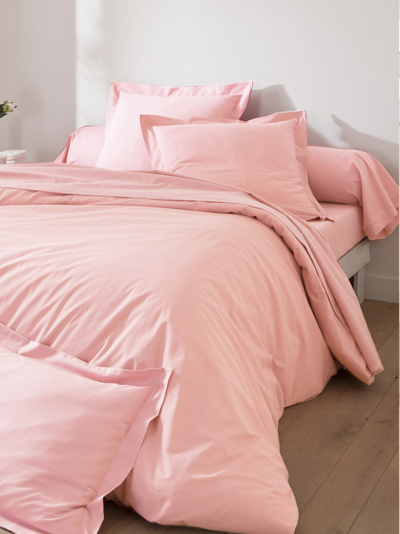 Housse de couette polycoton uni