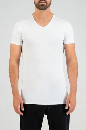 Slater 2-pack Stretch V-hals T-shirt Wit 6600 kopen