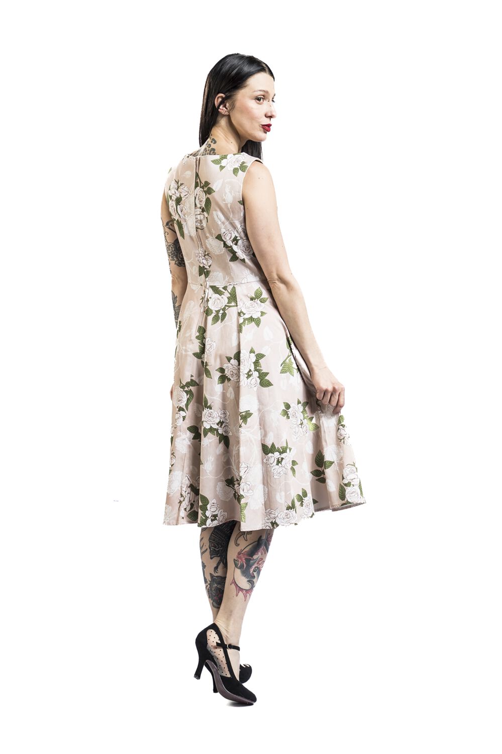 Viola Floral Swing Dress | H&R London Robe mi-longue