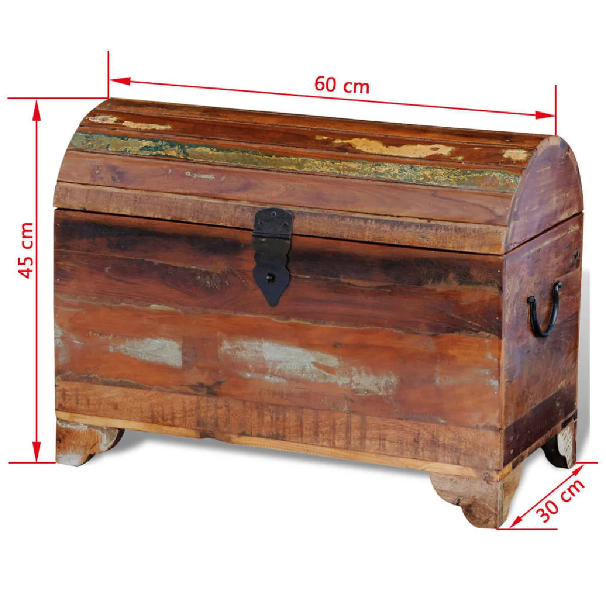 vidaXL Coffre de rangement bois massif