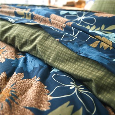Linge de lit polycoton grandes fleurs