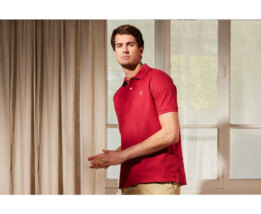 Polo homme Rouge Sombre - ANDY II