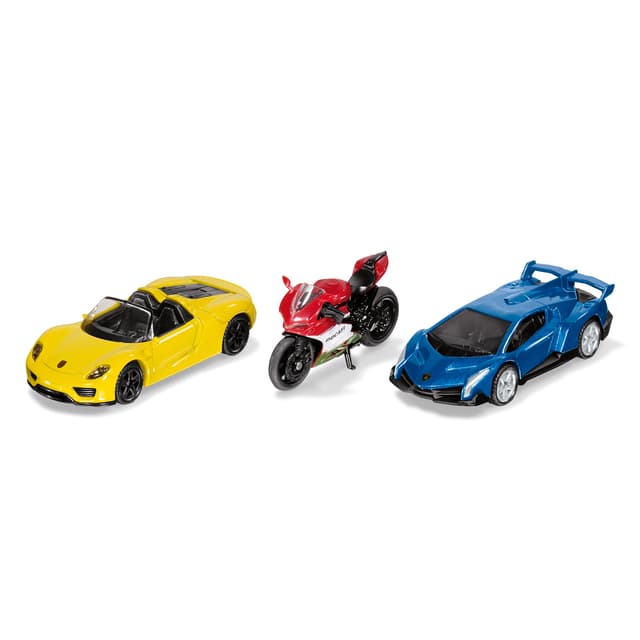 SIKU GIFTSET SPORTSCARS & MOTORBIKE