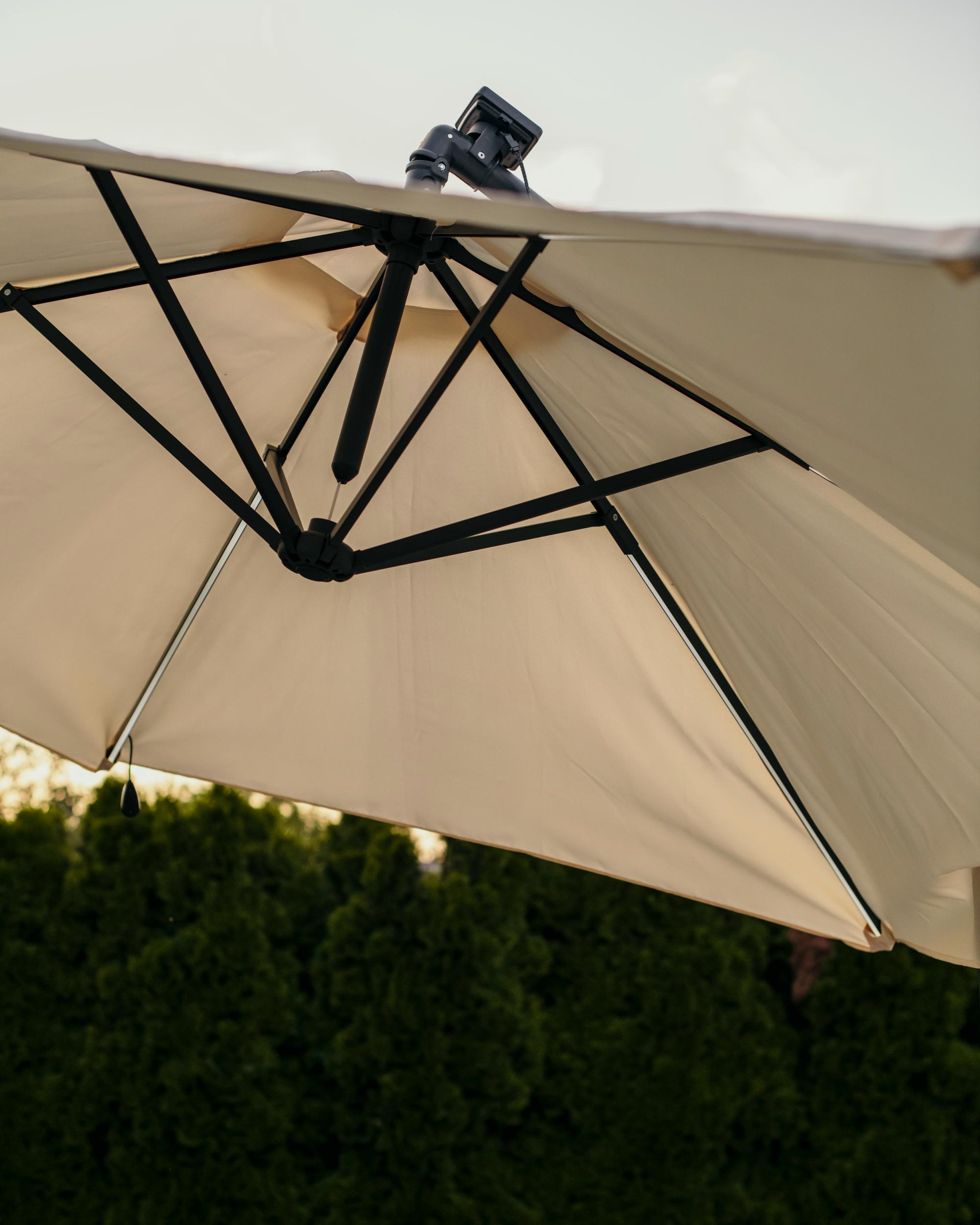 Zweefparasol LED 285 cm CORVAL Beige