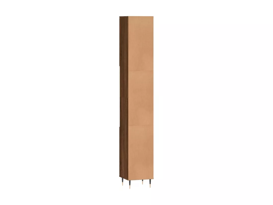 Armoire de bain chêne marron 30x30x190 cm bois d'ingénierie