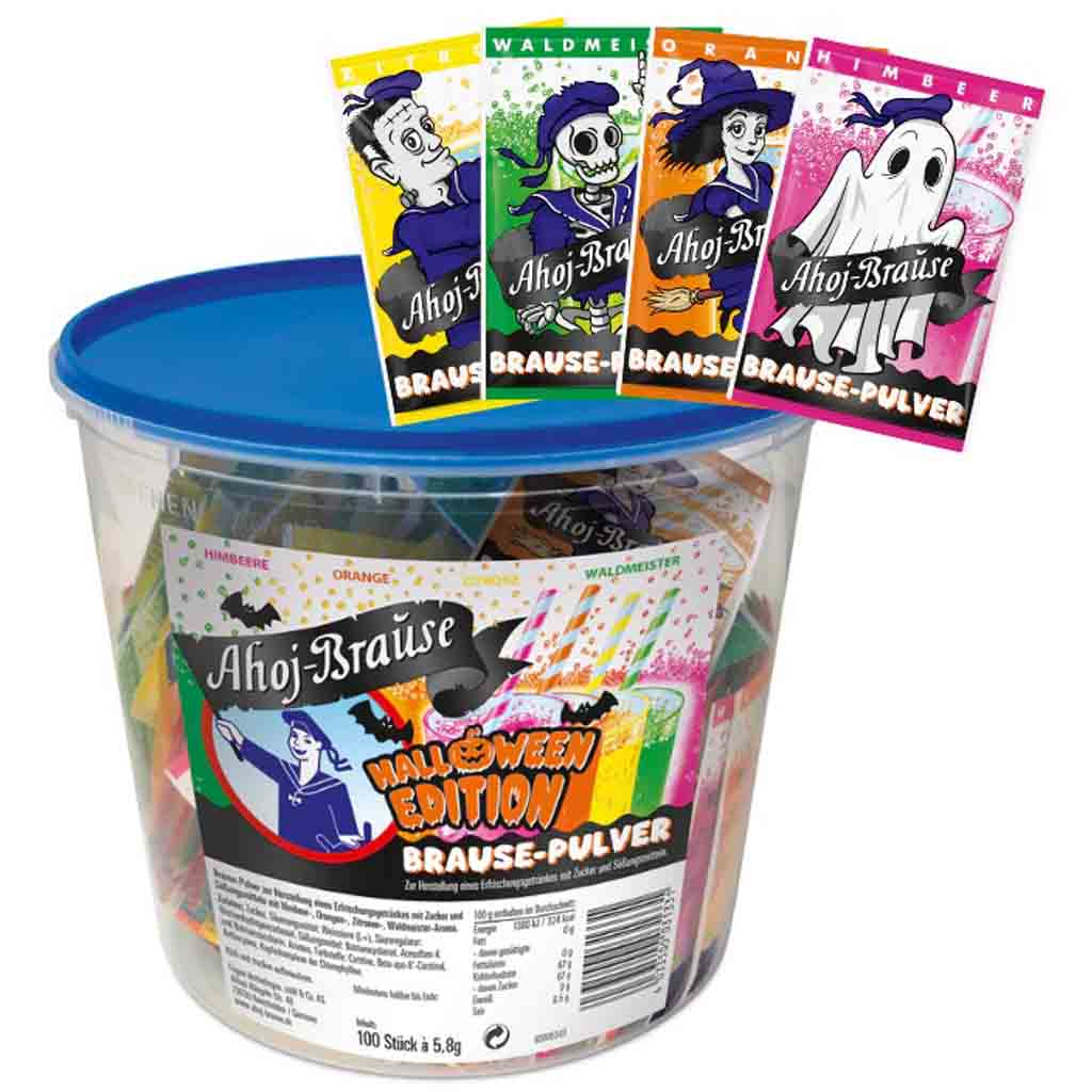 Ahoj-Brause Brause-Pulver Halloween-Edition 100er 580g MHD:30.6.26