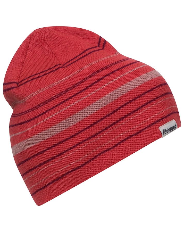 Strick-Mütze STRIPED YOUTH mit Merino in rot