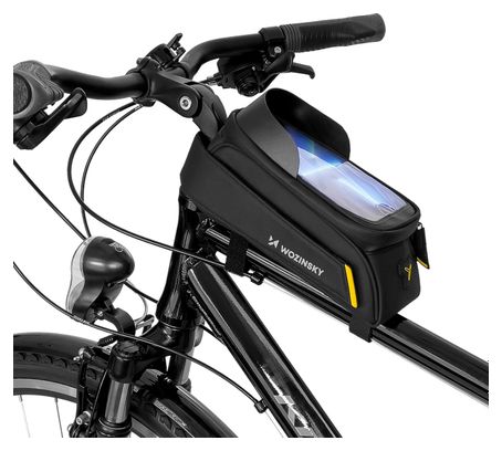 Sacoche de cadre de vélo Wozinsky avec étui pour téléphone 1L noir