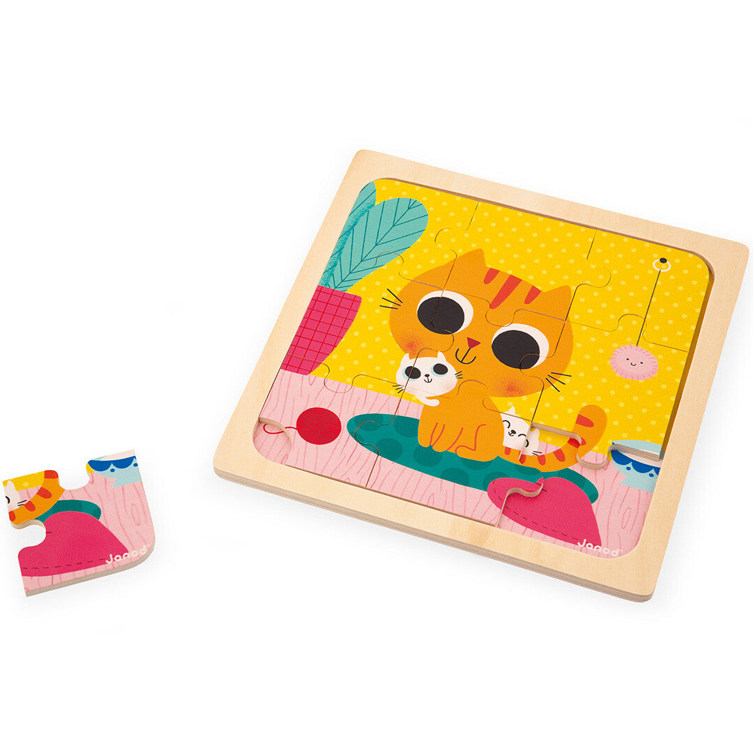 Janod puzzel kat peanut - 9st