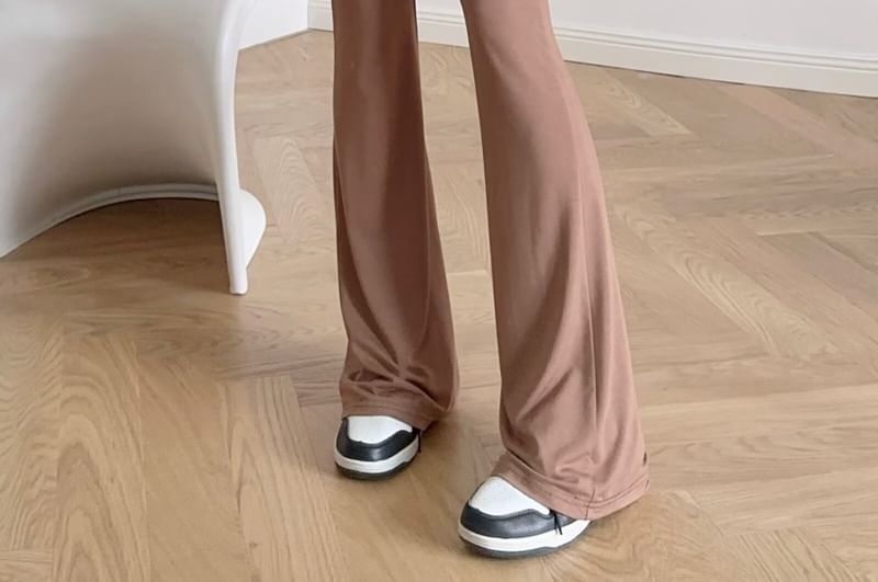 Haneliz - Mid Rise Plain Flared Yogabroek