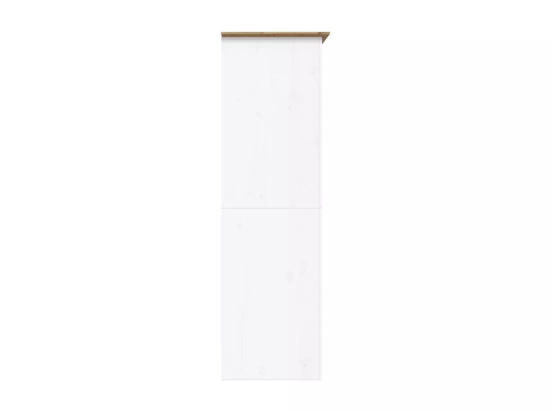 Garde-robe BODO blanc marron 99x53,5x173 cm bois massif de pin