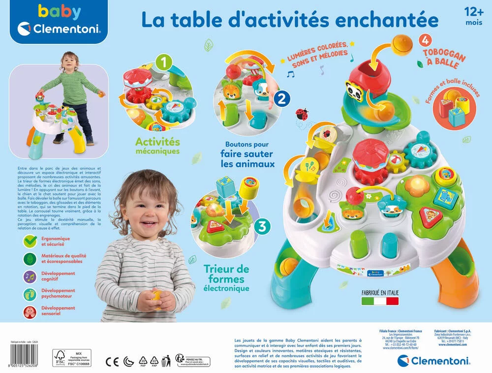 BABY CLEMENTONI - LA TABLE D'ACTIVITES ENCHANTEE