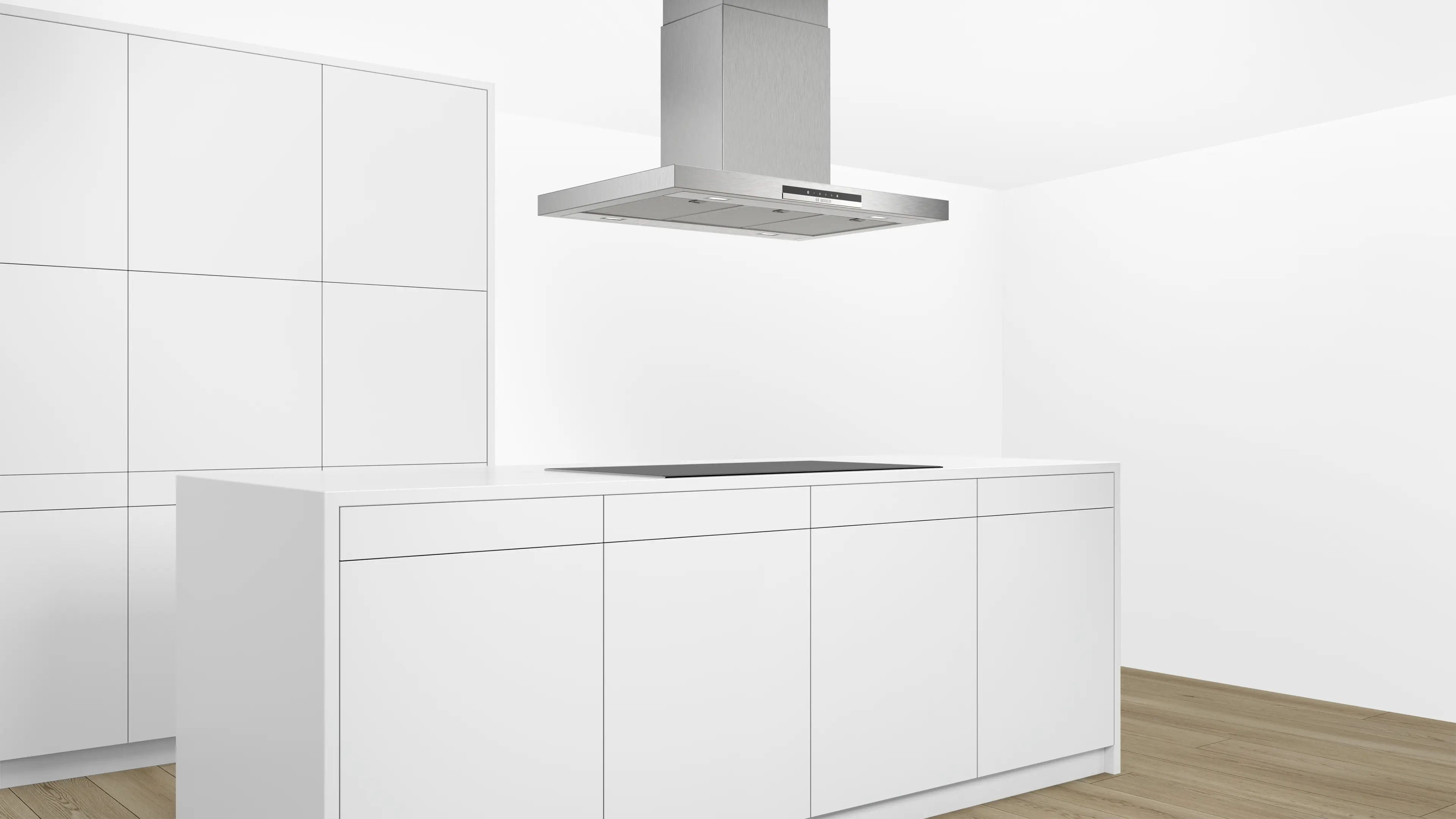 Serie 4 Eilandschouwkap 90 cm Roestvrij staal