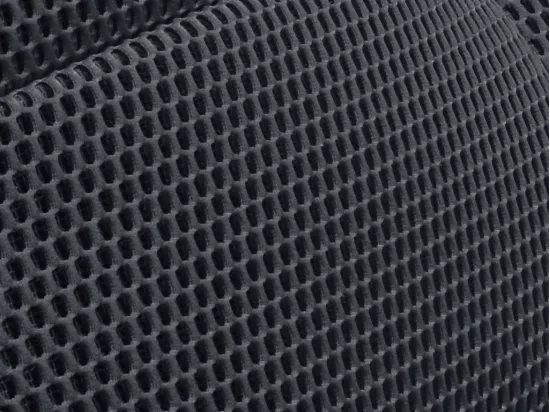 Canapé 3 places en tissu 3D gris anthracite avec dossier avance-recule MERCOTA