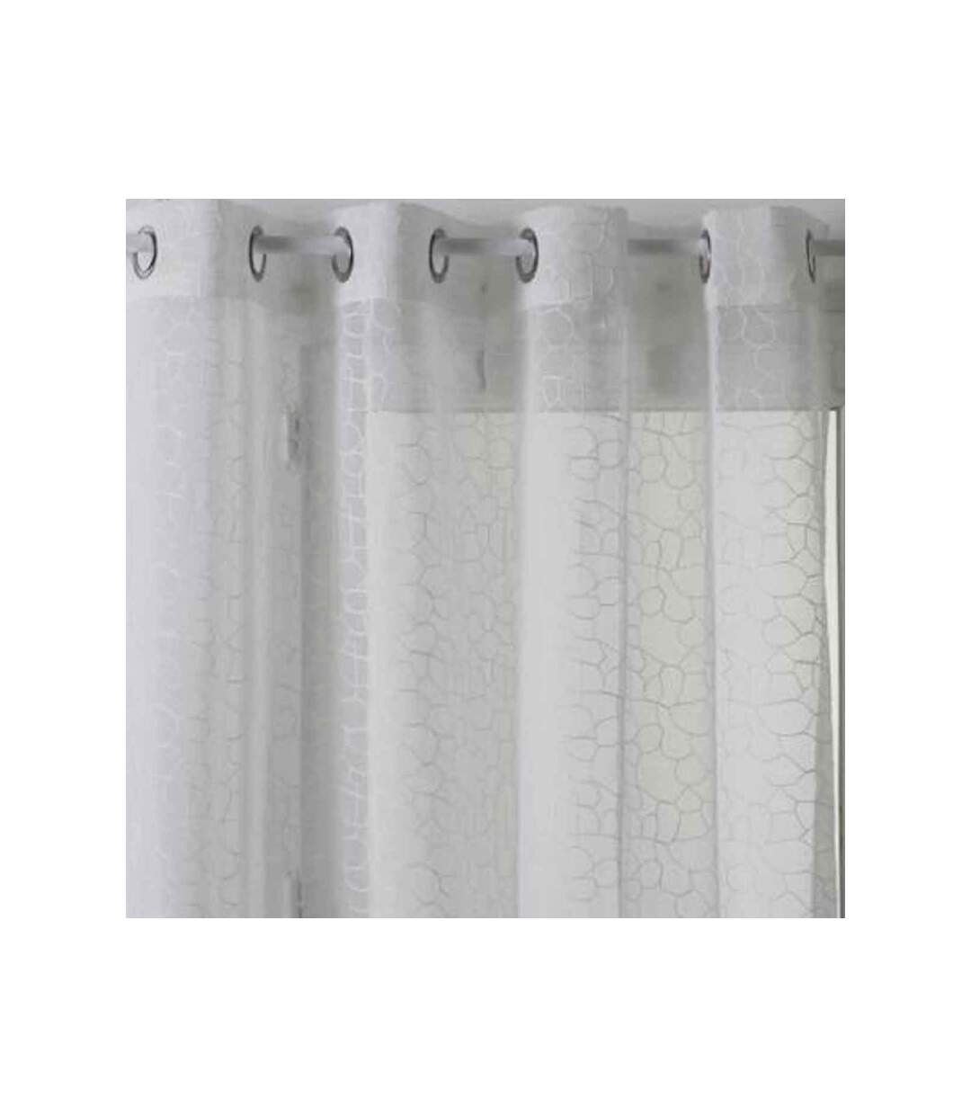 Rideau Voilage Brodé 140x240cm Blanc