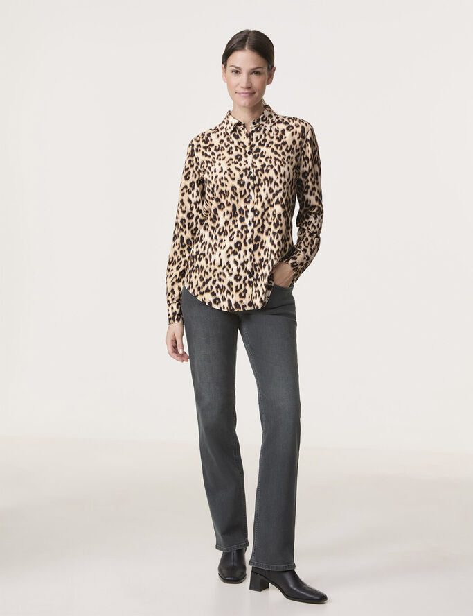 Gerry Weber BLOUSE 1/1 SLEEVE Sesame/camel/schwarz leo print