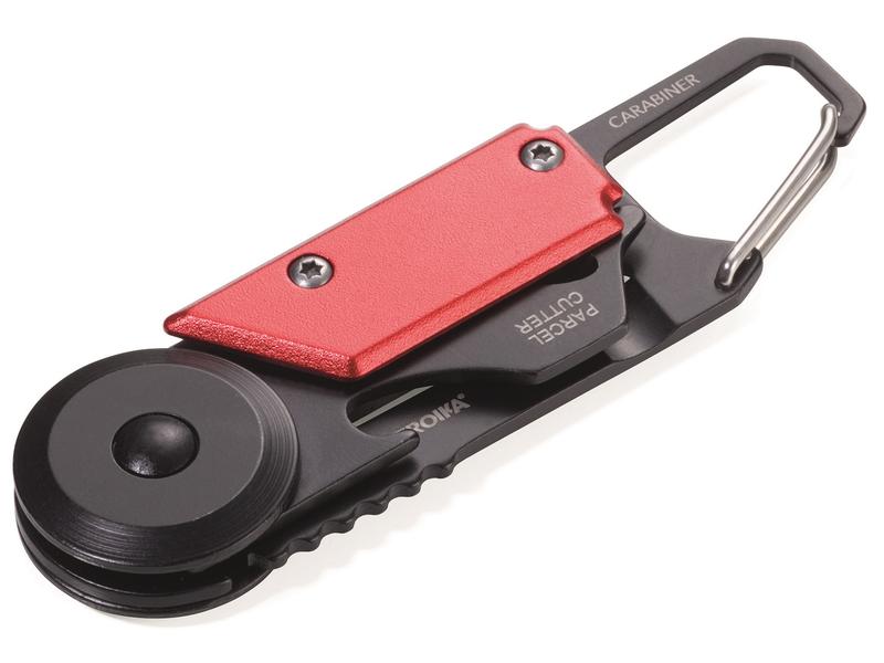 Troika Taschenmesser Mini Egon 5 Funktionen Rot/Schwarz Taschenmesser mit Wechselbaren Werkzeugen