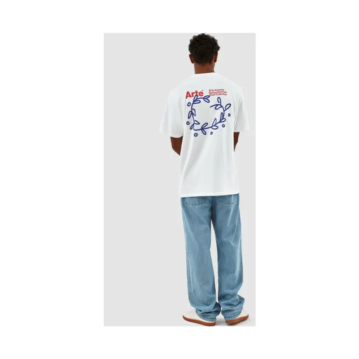 Arte Antwerp T-shirt Arte Back Leaves | Blanc