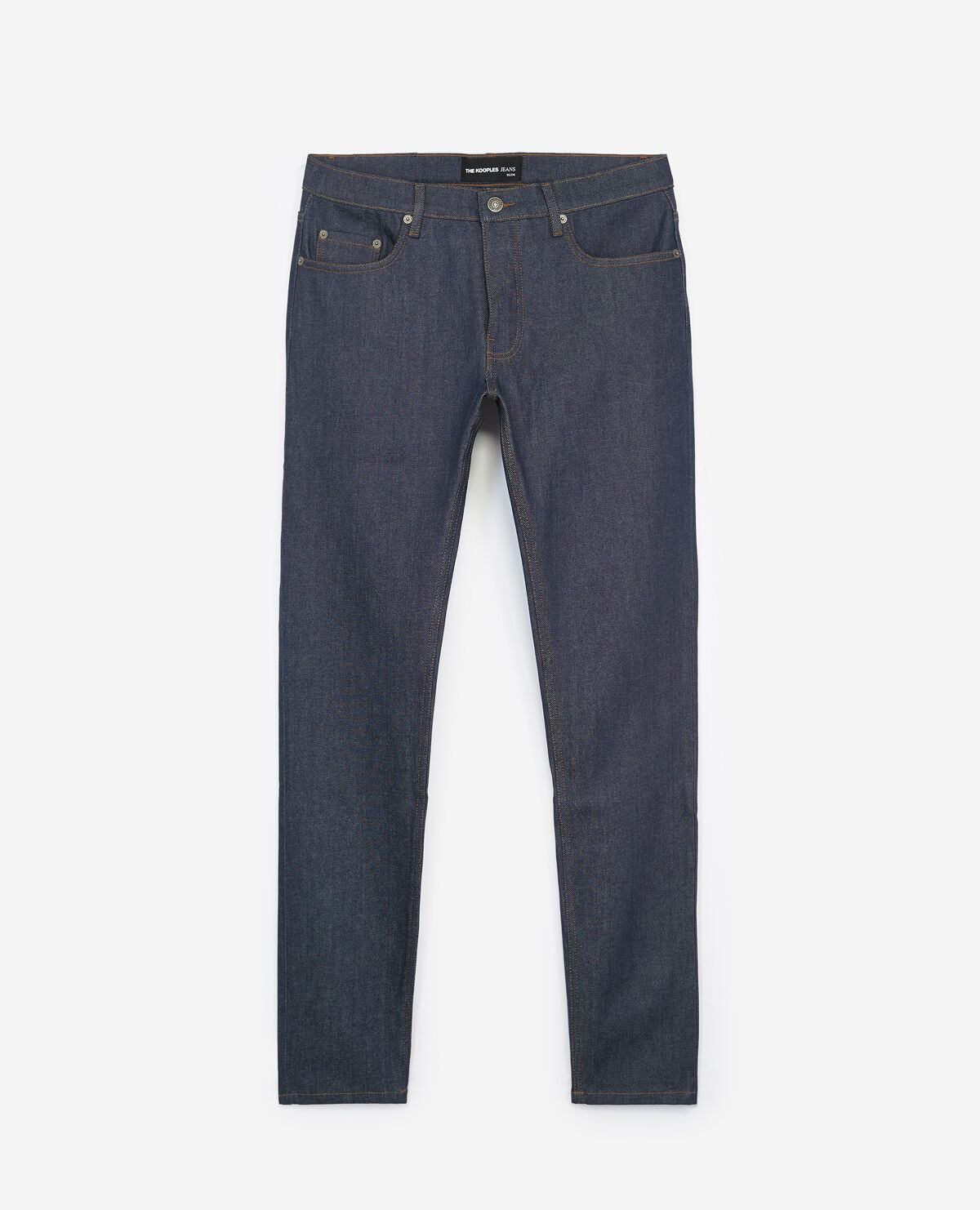Jean vintage bleu foncé brut slim