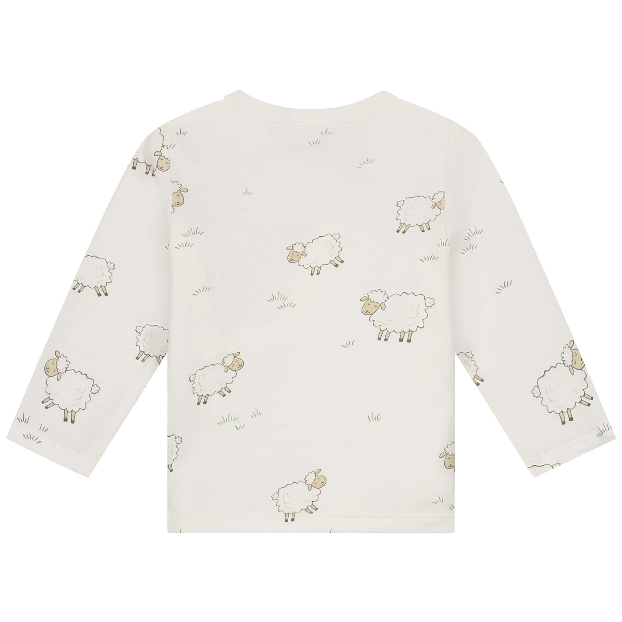 Prénatal baby pyjama Schapen wit