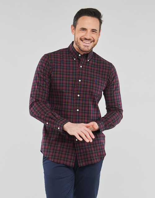 Polo Ralph Lauren - Z224SC11-CUBDPPCS-LONG SLEEVE-SPORT SHIRT Burdeo / Negro / Burdeo / Navy