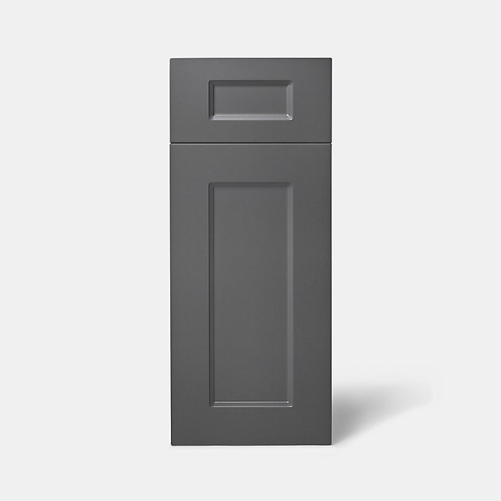 Façade de cuisine 1 porte et 1 tiroir Artemisia gris graphite mat l. 30 cm x H. 72 cm GoodHome
