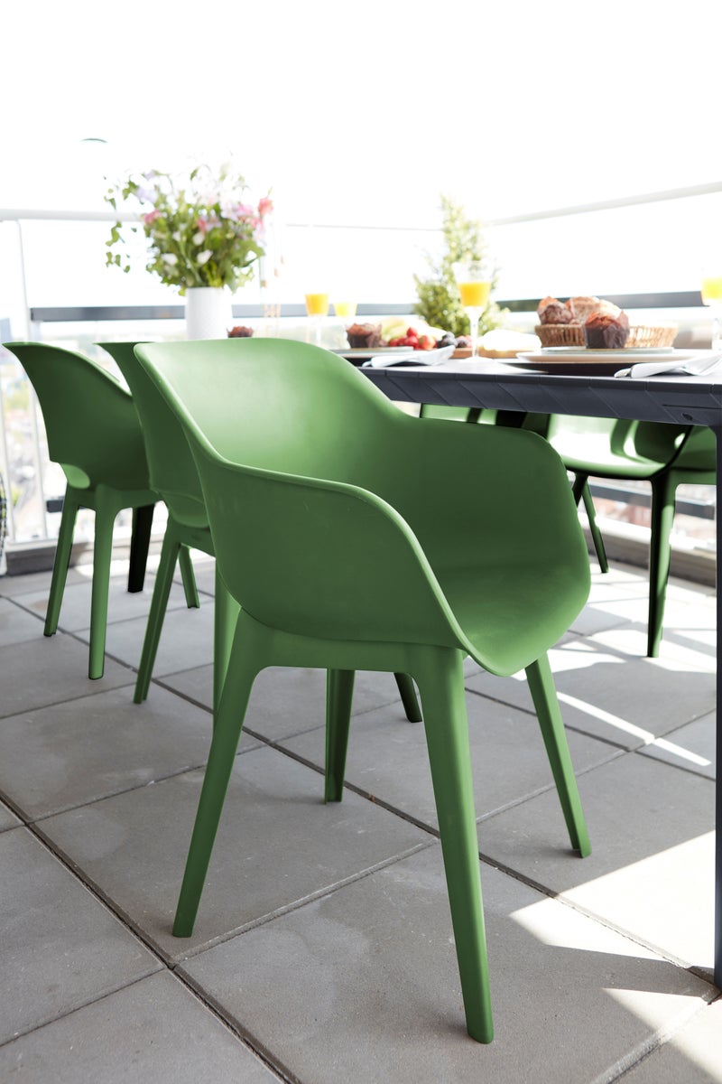 Keter Akola tuinstoel - 2 stuks - 55x56,5x80cm - Olijfgroen