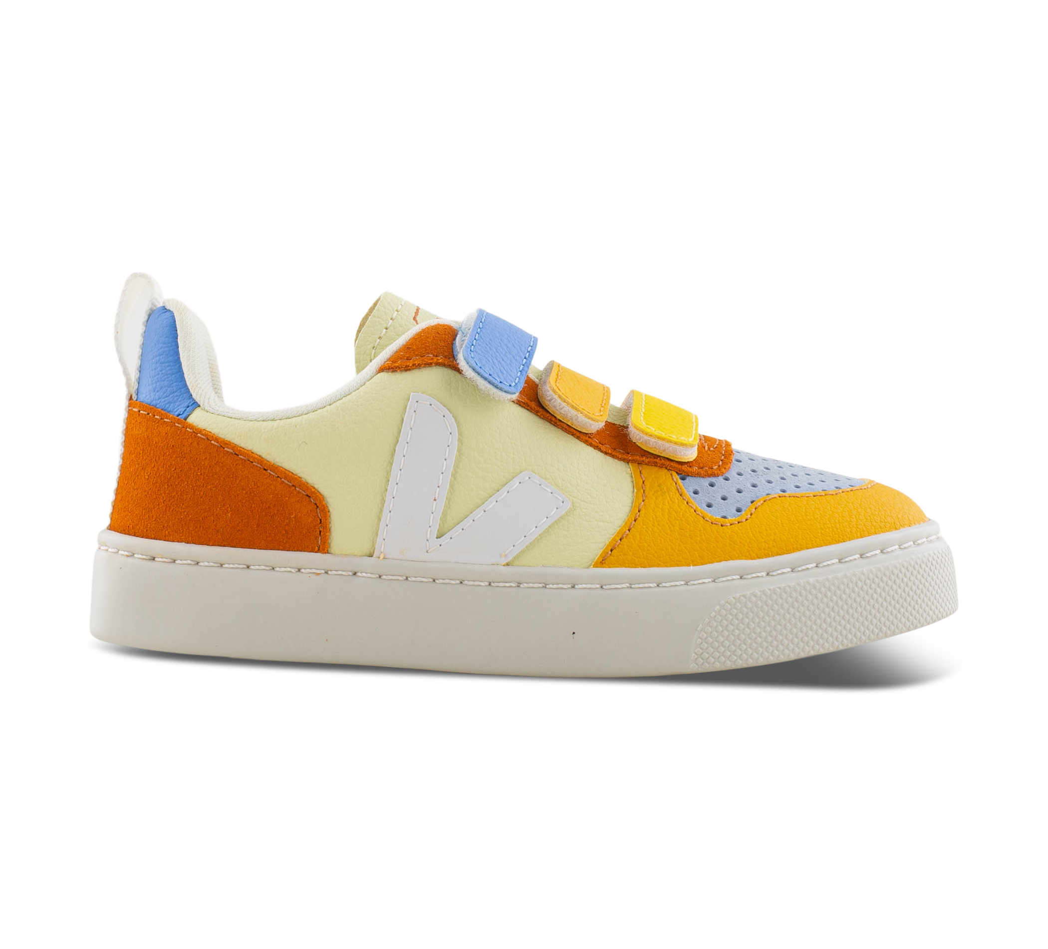 Veja Small V-10 - Klettschuhe gelbmulticolor