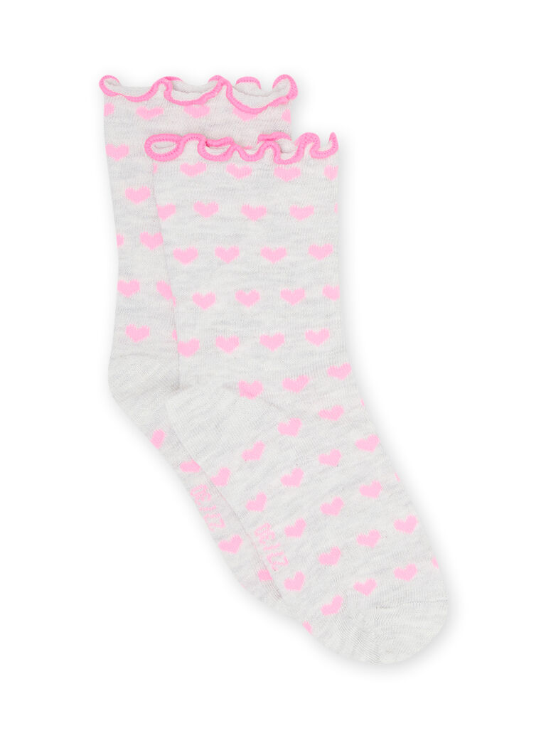 Chaussettes gris chiné enfant fille
